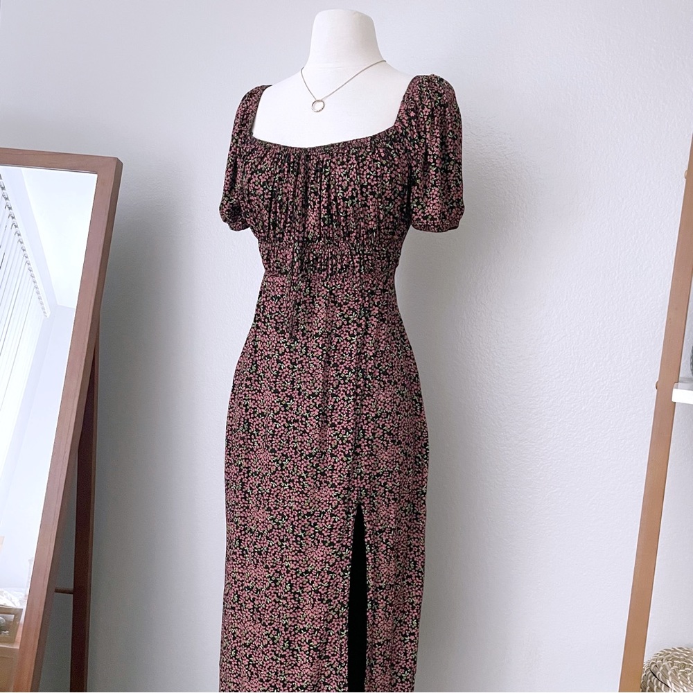 Floral Milkmaid Midi Dress